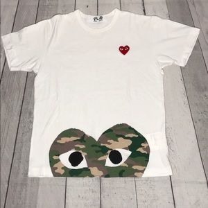 Comme Des Garçons PLAY Camo Heart Tee